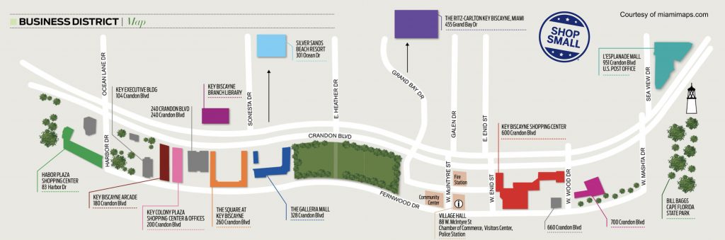 Shopping Key Map Shop and Dine on the Key - Key Biscayne Chamber of Commerce
